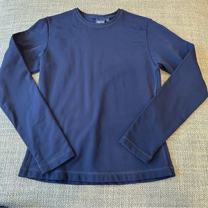 NILS Sportswear Fleece Line Long Sleeve Shirt Top Womens Small Black Ski | C1911